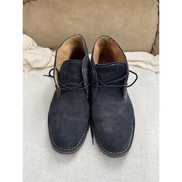 Trask Navy Blue Suede Leather Brady Lace Up Chukka Boot Vibram Sole Men’s 11 - Picture 2 of 11
